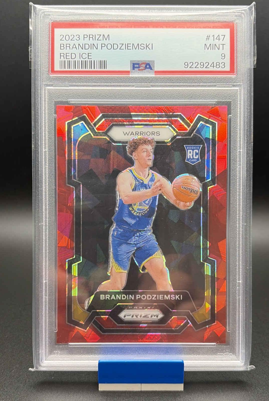 2023-24 Panini Prizm - Brandin Podziemski #147 Red Ice Prizm (RC) PSA 90