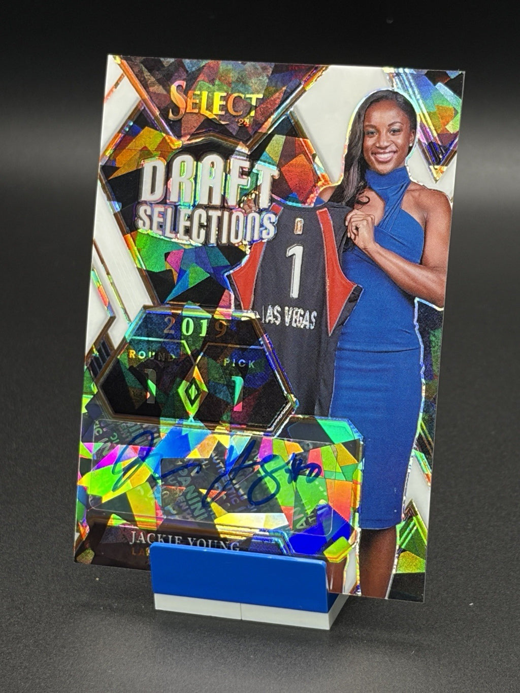 Jackie Young [White Ice Prizm] #DSS-JY 2024 Select WNBA Draft Selection Auto /250