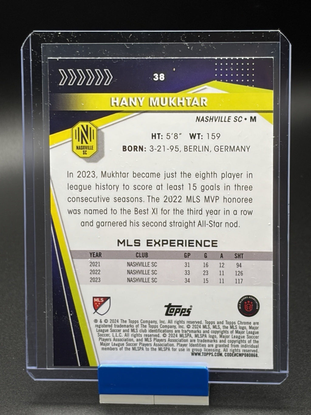 2024 Topps Chrome MLS - Hany Mukhtar #38 Blue Refractor /1501