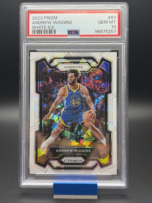 2023-24 Panini Prizm - Andrew Wiggins #83 White Ice Prizm /35 PSA 100