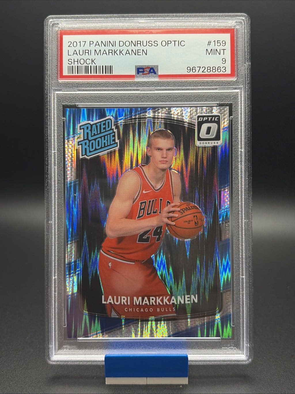 2017-18 Panini Donruss Optic - Rated Rookie Lauri Markkanen #159 Shock - PSA 90