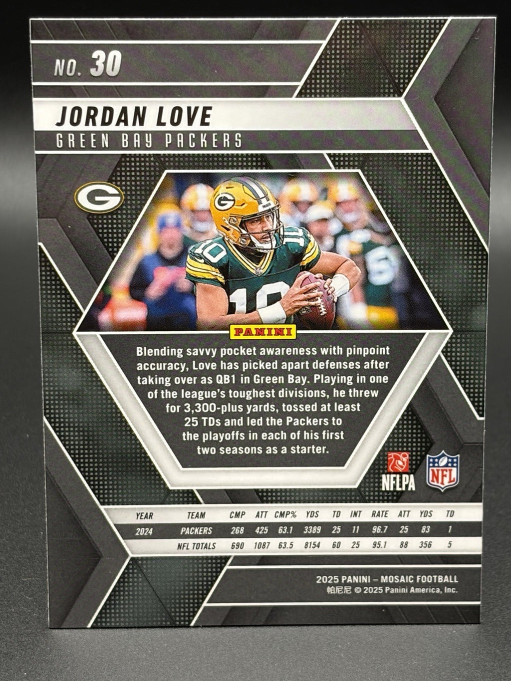 Jordan Love #30 2025 Panini Mosaic1