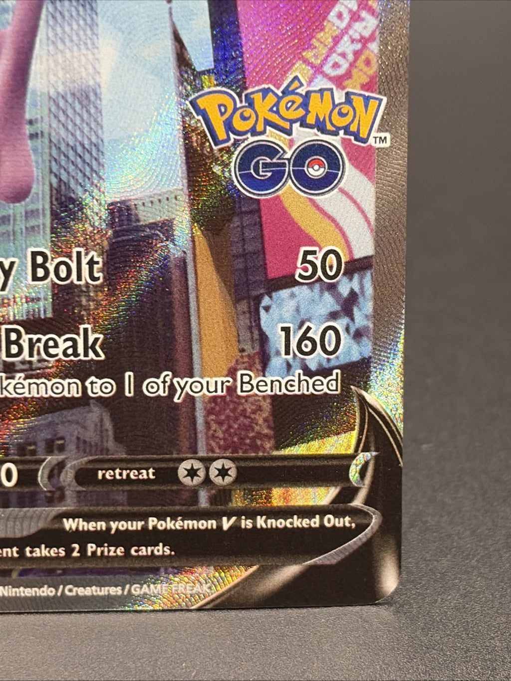 Mewtwo V (Alternate Full Art) 072/078 Pokémon GO Holo MINT3