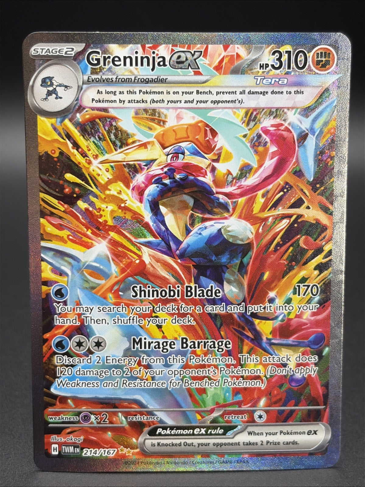Greninja ex 214/167 Sv06: Twilight Masquerade Holo - NM/MINT0