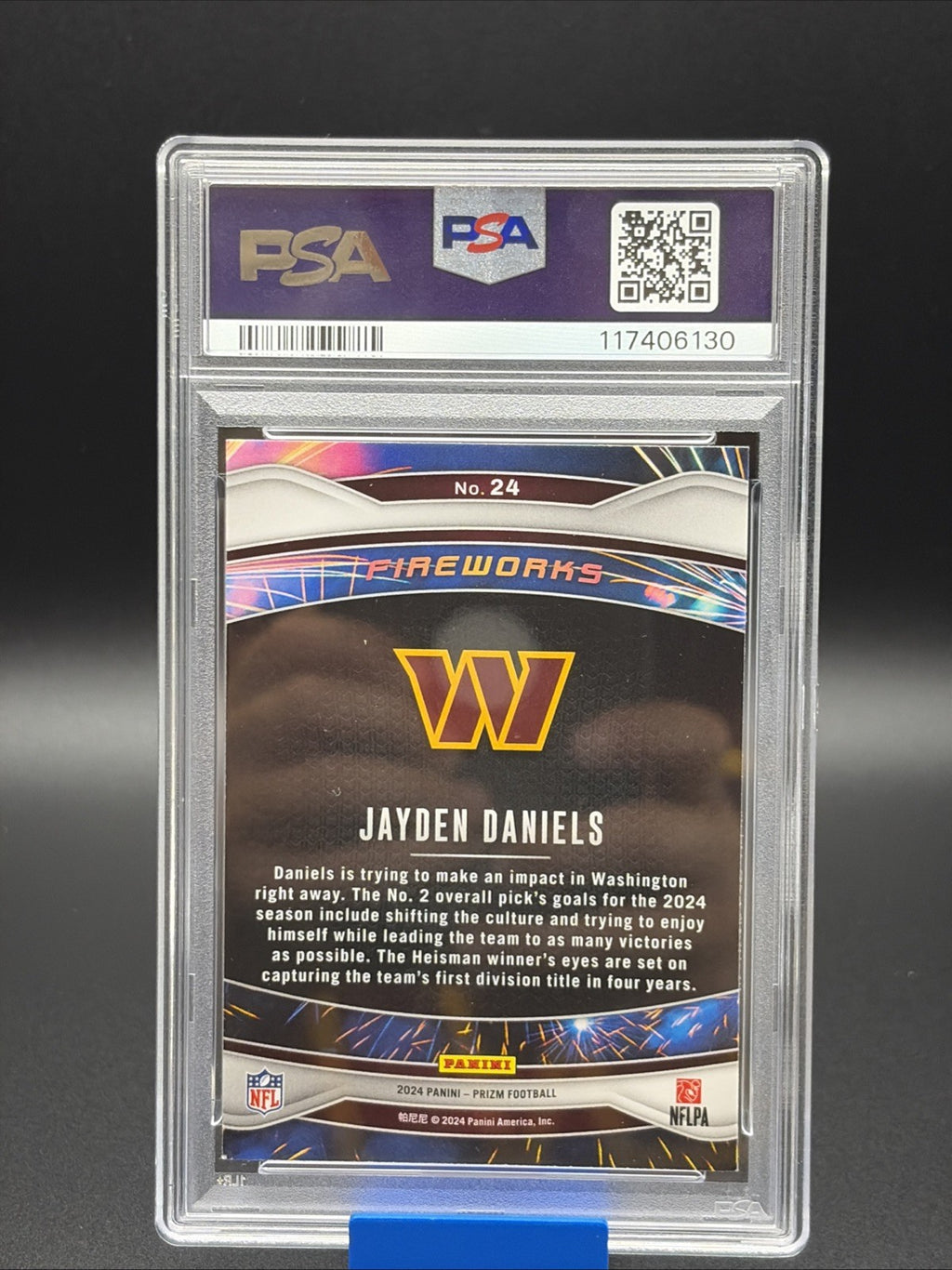 2024 Panini Prizm - Fireworks Jayden Daniels #24 (RC)1